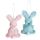Zawieszka futerkowa dpCraft Króliczki 9cm, 1szt Pastel
